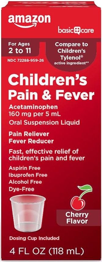 Amazon Basics children's acetaminophen 160 mg per 5 mL